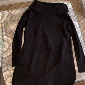 Cowl neck sweater dress